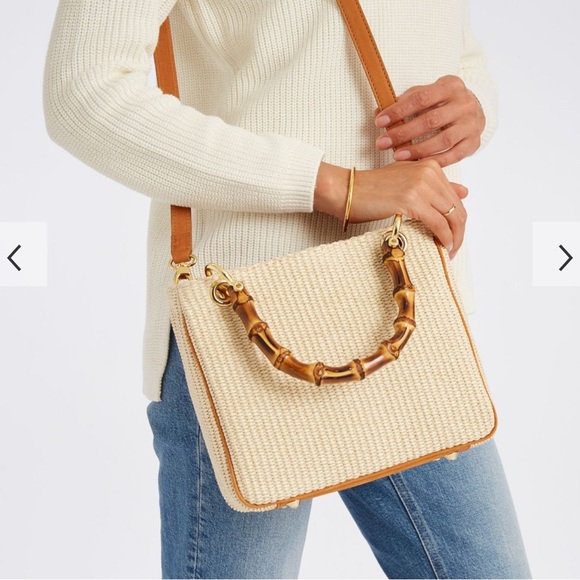 Mark and Graham BAMBOO ELISABETTA RAFFIA CROSSBODY - Picture 1 of 13